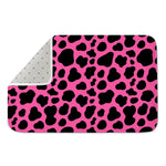 Black And Hot Pink Cow Print Indoor Door Mat
