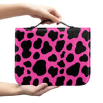 Black And Hot Pink Cow Print Leather Bible Cover