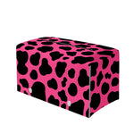 Black And Hot Pink Cow Print Leather Tissue Box Cover