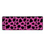 Black And Hot Pink Cow Print Long Kitchen Mat