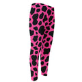 Black And Hot Pink Cow Print Men's Compression Pants