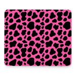 Black And Hot Pink Cow Print Mouse Pad