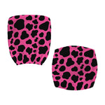 Black And Hot Pink Cow Print Office Chair Cover
