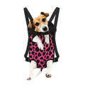 Black And Hot Pink Cow Print Pet Carrier Backpack