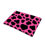 Black And Hot Pink Cow Print Pet Cooling Mat Cover