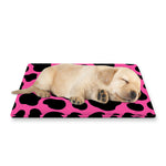 Black And Hot Pink Cow Print Pet Cooling Mat Cover