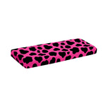 Black And Hot Pink Cow Print Piano Keyboard Cover