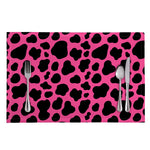 Black And Hot Pink Cow Print Placemat