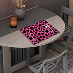 Black And Hot Pink Cow Print Placemat