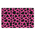 Black And Hot Pink Cow Print Polyester Doormat