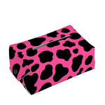 Black And Hot Pink Cow Print Rectangle Tissue Box Cover