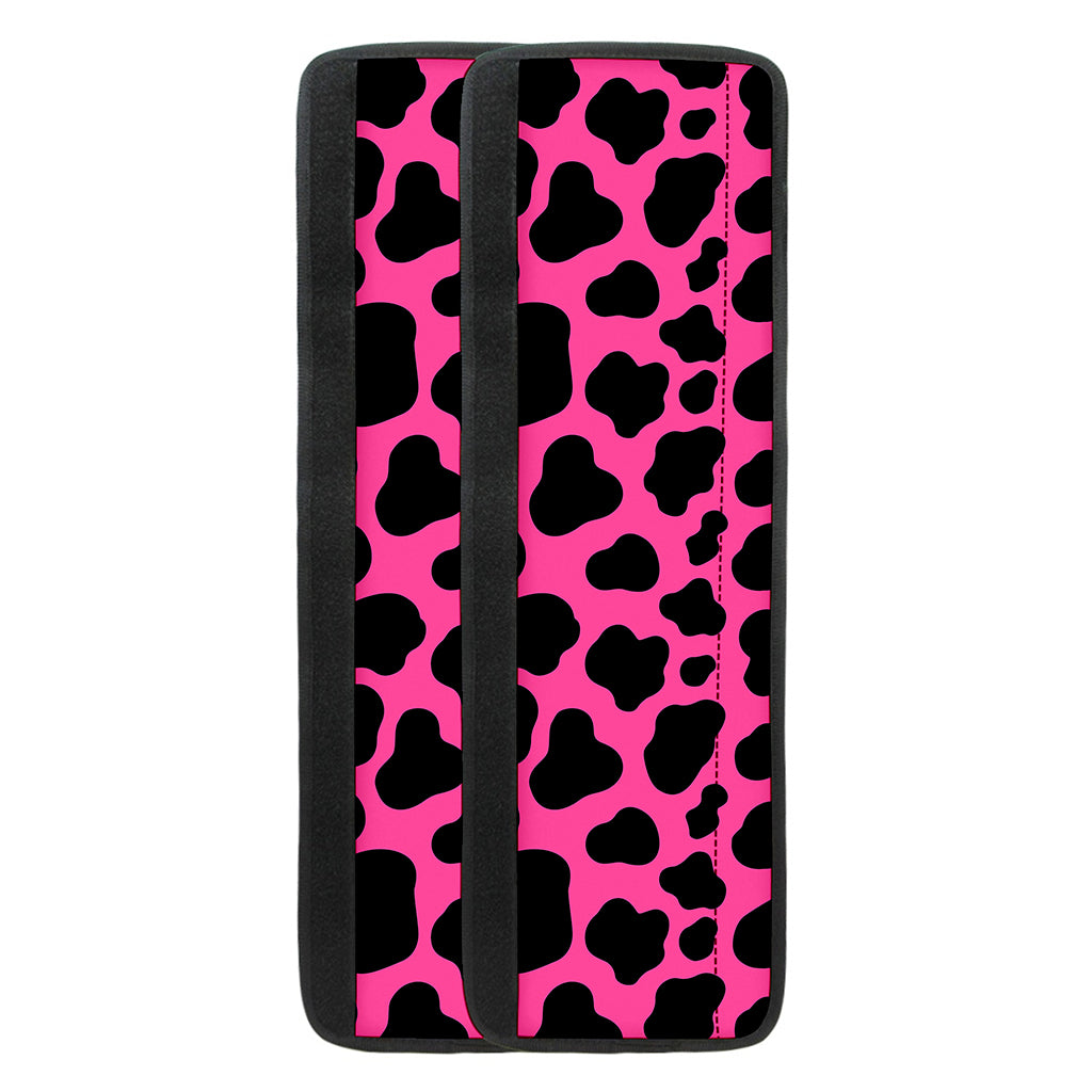 Black And Hot Pink Cow Print Refrigerator Handle Covers