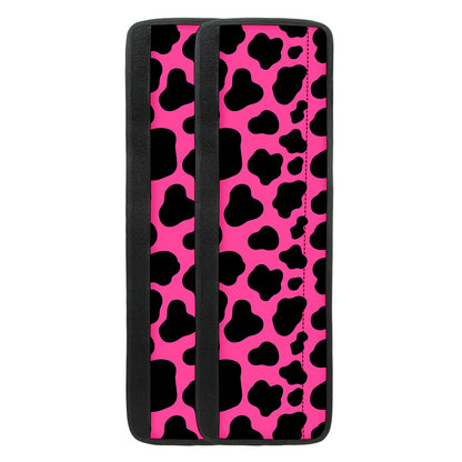 Black And Hot Pink Cow Print Refrigerator Handle Covers
