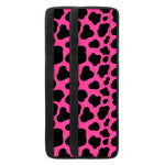 Black And Hot Pink Cow Print Refrigerator Handle Covers