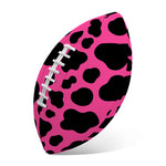 Black And Hot Pink Cow Print Rugby Ball