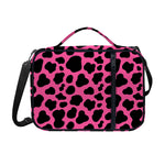 Black And Hot Pink Cow Print Shoulder Strap Bible Bag