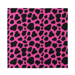 Black And Hot Pink Cow Print Silk Bandana