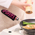 Black And Hot Pink Cow Print Skillet Handle Cover