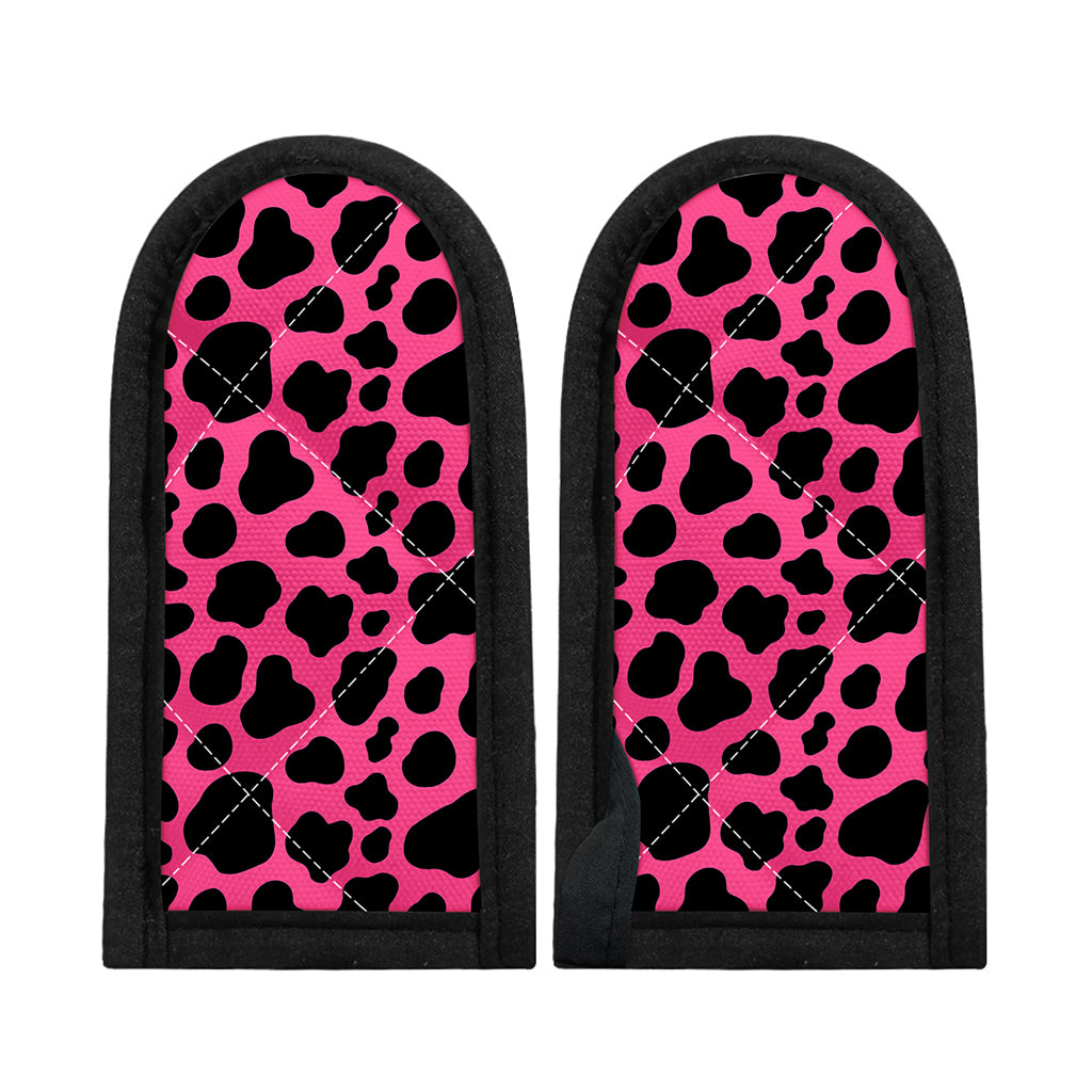 Black And Hot Pink Cow Print Skillet Handle Cover