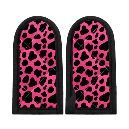 Black And Hot Pink Cow Print Skillet Handle Cover