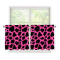 Black And Hot Pink Cow Print Tier Curtains