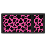 Black And Hot Pink Cow Print Trifold Wallet