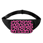 Black And Hot Pink Cow Print Waist Bag
