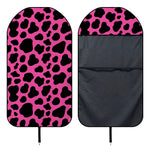 Black And Hot Pink Cow Print Waterproof Car Seat Cover