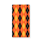 Black And Orange Argyle Pattern Print Baby Crib Sheet