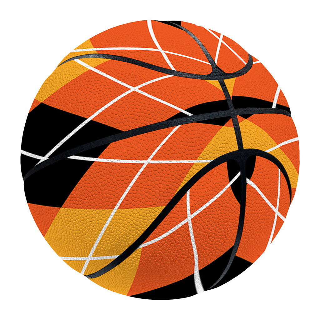 Black And Orange Argyle Pattern Print Basketball