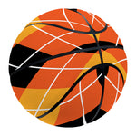 Black And Orange Argyle Pattern Print Basketball