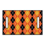 Black And Orange Argyle Pattern Print Golf Cart Seat Cover