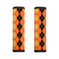 Black And Orange Argyle Pattern Print Handle Covers