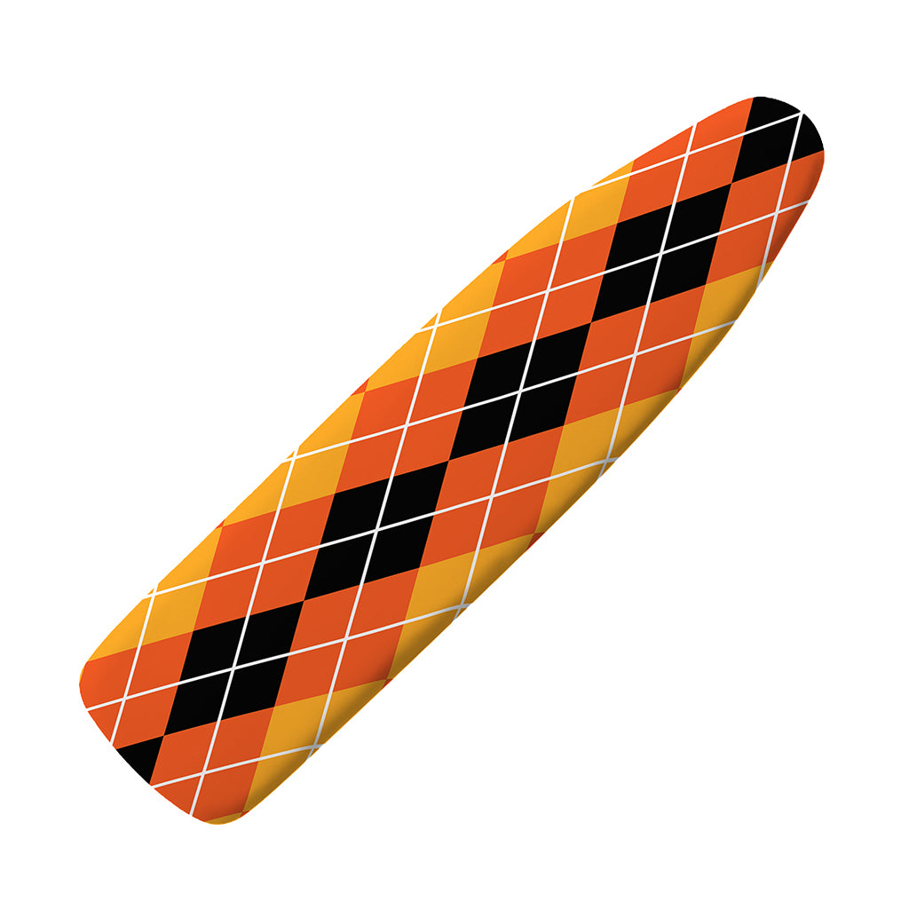 Black And Orange Argyle Pattern Print Ironing Board Cover