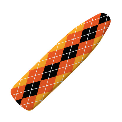 Black And Orange Argyle Pattern Print Ironing Board Cover