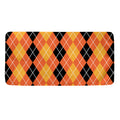 Black And Orange Argyle Pattern Print Towel