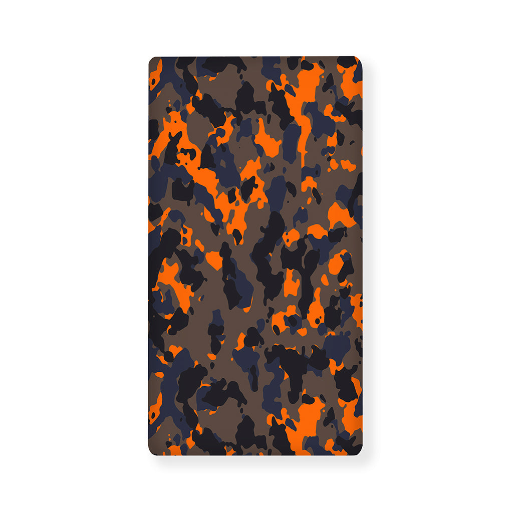 Black And Orange Camouflage Print Baby Crib Sheet