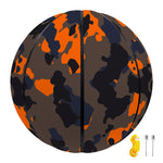 Black And Orange Camouflage Print Basketball