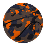 Black And Orange Camouflage Print Basketball