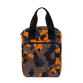 Black And Orange Camouflage Print Bible Tote Bag