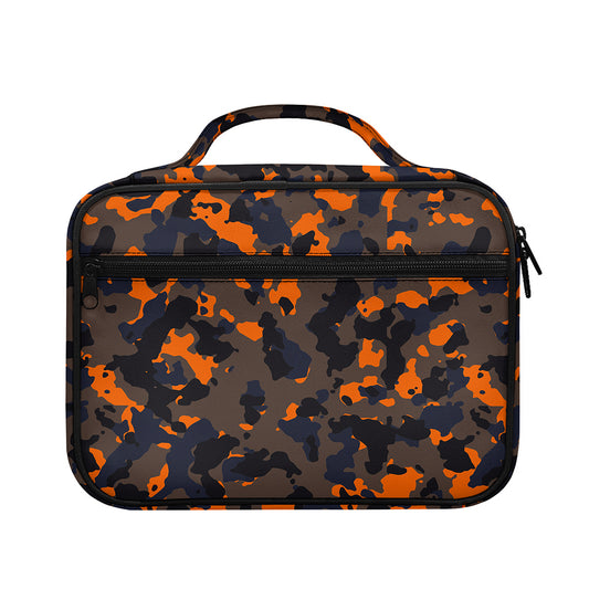 Black And Orange Camouflage Print Briefcase Bible Bag