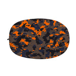 Black And Orange Camouflage Print Car Side Mirror Covers