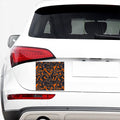 Black And Orange Camouflage Print Car Sticker