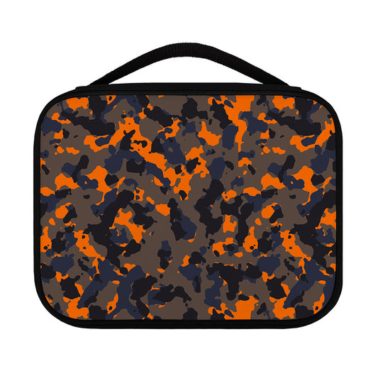 Black And Orange Camouflage Print Classic Bible Case
