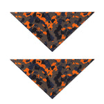 Black And Orange Camouflage Print Dog Bandana