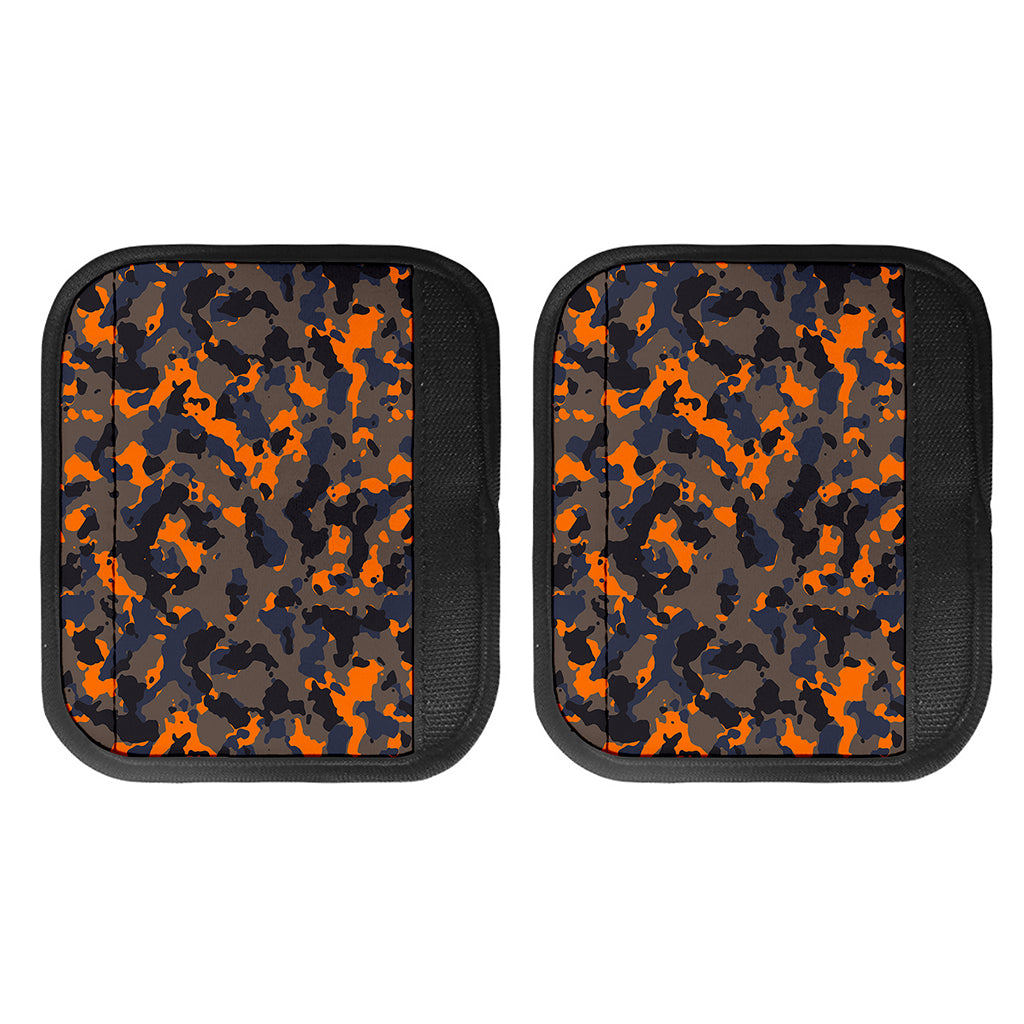 Black And Orange Camouflage Print Handle Covers