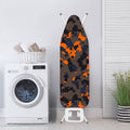 Black And Orange Camouflage Print Ironing Board Cover
