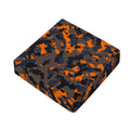 Black And Orange Camouflage Print Outdoor Seat Cushion Cover