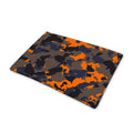 Black And Orange Camouflage Print Pet Cooling Mat Cover