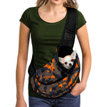 Black And Orange Camouflage Print Pet Sling Carrier